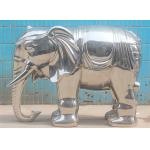 China Mirror Polishing Elephant Decor Statue Stainless Steel Public Animal Art Sculpture for sale