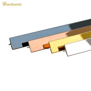 Wholesale Floor Accessories T6 * 8FT Stainless Steel Tile Trim Hairline Mirror Surface from china suppliers