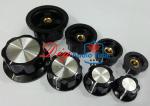 Plastic Guitar AMP Volume Knob 6.0mm Black Phenolic Fluted Knob With Aluminum