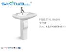 European Design Bathroom Ceramic Wash Basin / Stand Pedestal Art Basin