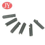 jiayang fashion customized logo black color matte black engraved metal aglet