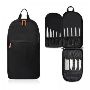 China Professional Chef Knife Roll Bag Leather Backpack Sling 11x3.5x20 on sale