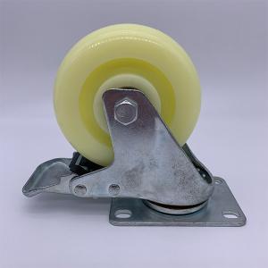 Wholesale 2.5 Inch White Nylon Wheel Swivel Plate Caster with Brake from china suppliers