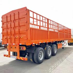 Wholesale TITAN Animal Cattle Transport Trailers | Fence Semi Trailer | Sugar Cane Trailer 50 Tons for Sale from china suppliers