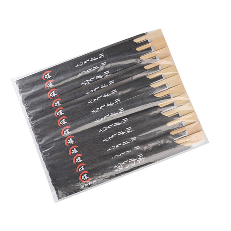 Disposable 21cm Bamboo Sushi Chopsticks With Paper Sleeve