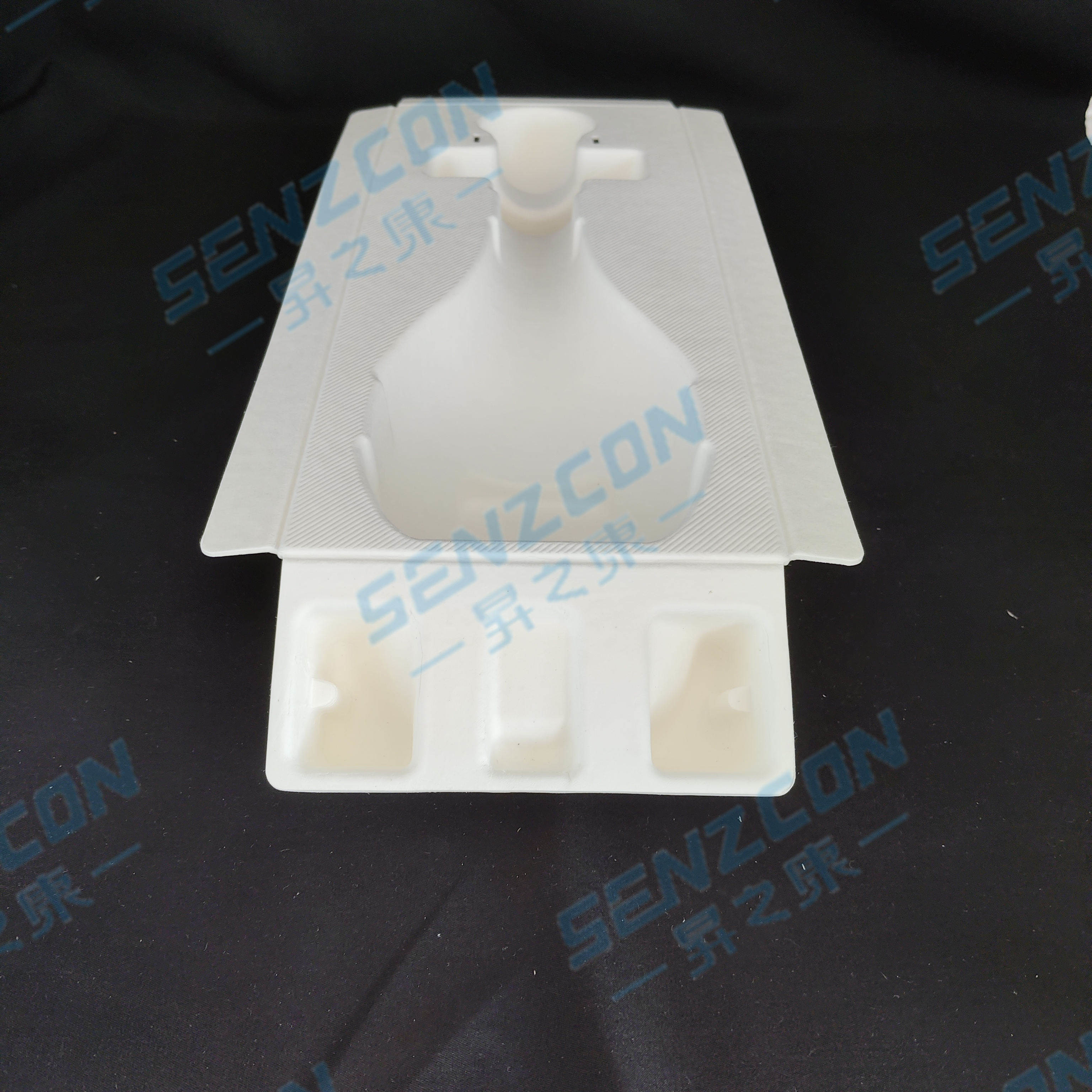 Ningbo factory customizes pulp molding high-end liquor packaging bases, which are embedded and have shockproof and fall-proof functions.