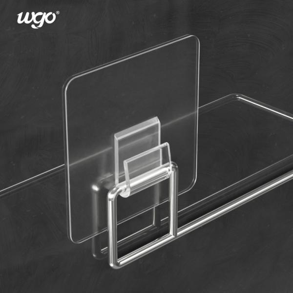 Plastic Hanging Wall Mount Self Adhesive Paper Roll Holder Toilet Tissue Stand