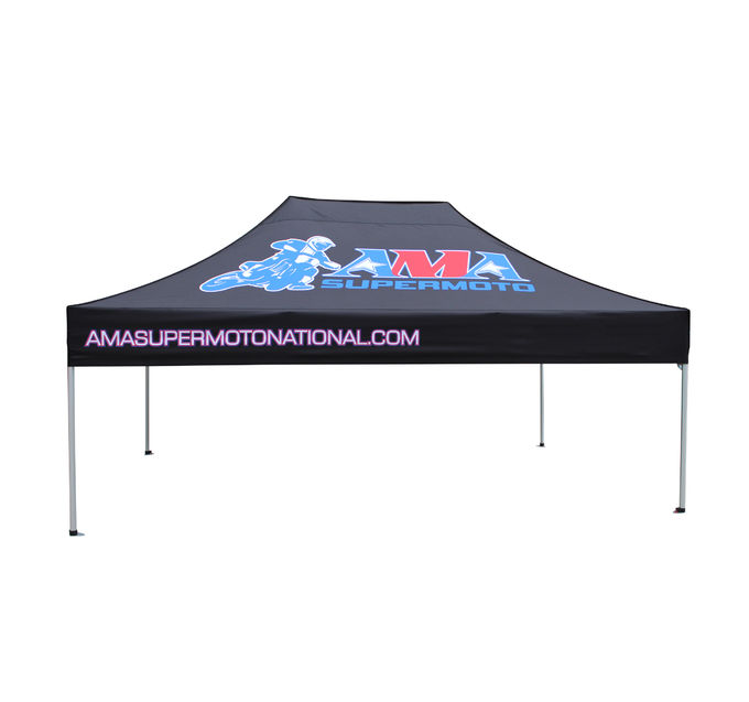 Outdoor Advertising Star Tent Waterproof PU Coated 600D Oxford 3*3M Singe Pole Fire Resistant With Sublimation Printing