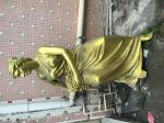 Outdoor Garden Landscape Sculpture , Cast Copper European Roman Portrait