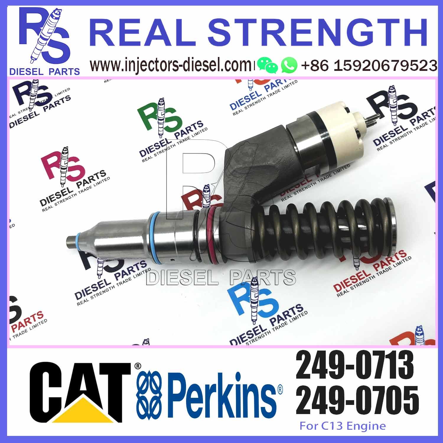 C11 C13 Diesel Engine Parts Fuel Injector 2490713 249-0713 For 345C 345D Excavator