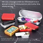 Metal Stationery Box Pencil Case Empty Hinged Tin Box Silver Pen Holders