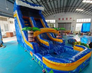 China 0.55mm PVC Inflatable Pool Water Slide Playground Jump Bouncer on sale