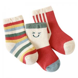 China Knitted Cute Newborn Baby Socks , Antibacterial Middle Tube Socks Antislip on sale