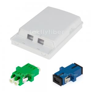 China FTTH Wall Mounted Terminal Box 2 Ports ABS Box Outdoor Optical Distribution Box on sale