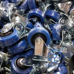 3 Inch Swivel TPR Wheels Medium Duty Blue TPR Trolley Casters
