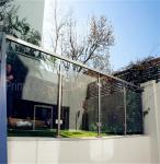 Round Post Glass Balcony Railing Customized Color With 316 / 304 Stainless Steel