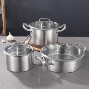 Wholesale New Arrival Stainless Steel Kitchen Cookware Sets Pots And Pans Saucepan Pot Set Cookware Set Cooking from china suppliers