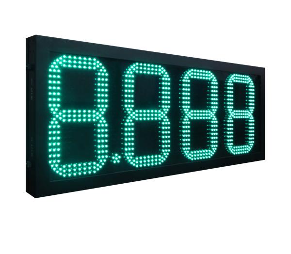 Fuel Station Pylon Sign LED Gas Display 8" -32" Digit Height Auto-Dimming by