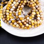 Chrysanthe Stone Round Bead Natural Crystal Gemstone Loose Bead Strands for DIY