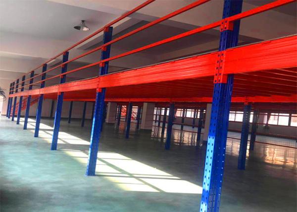 Engineered Industrial Steel Structure Mezzanine Floor Powder Coated For