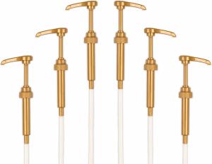 Wholesale Food Grade Gold Torani Syrup Pump For 750ML 1000ML 5ml 8ml 10ml Dosage from china suppliers
