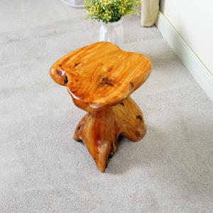 China Apartment Retro Style Irregular Shape Pine Solid Wood Stool on sale