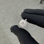 1.008ct Round D/E VVS CVD White Diamond Ring Lab Grown Diamond Rings with IGI