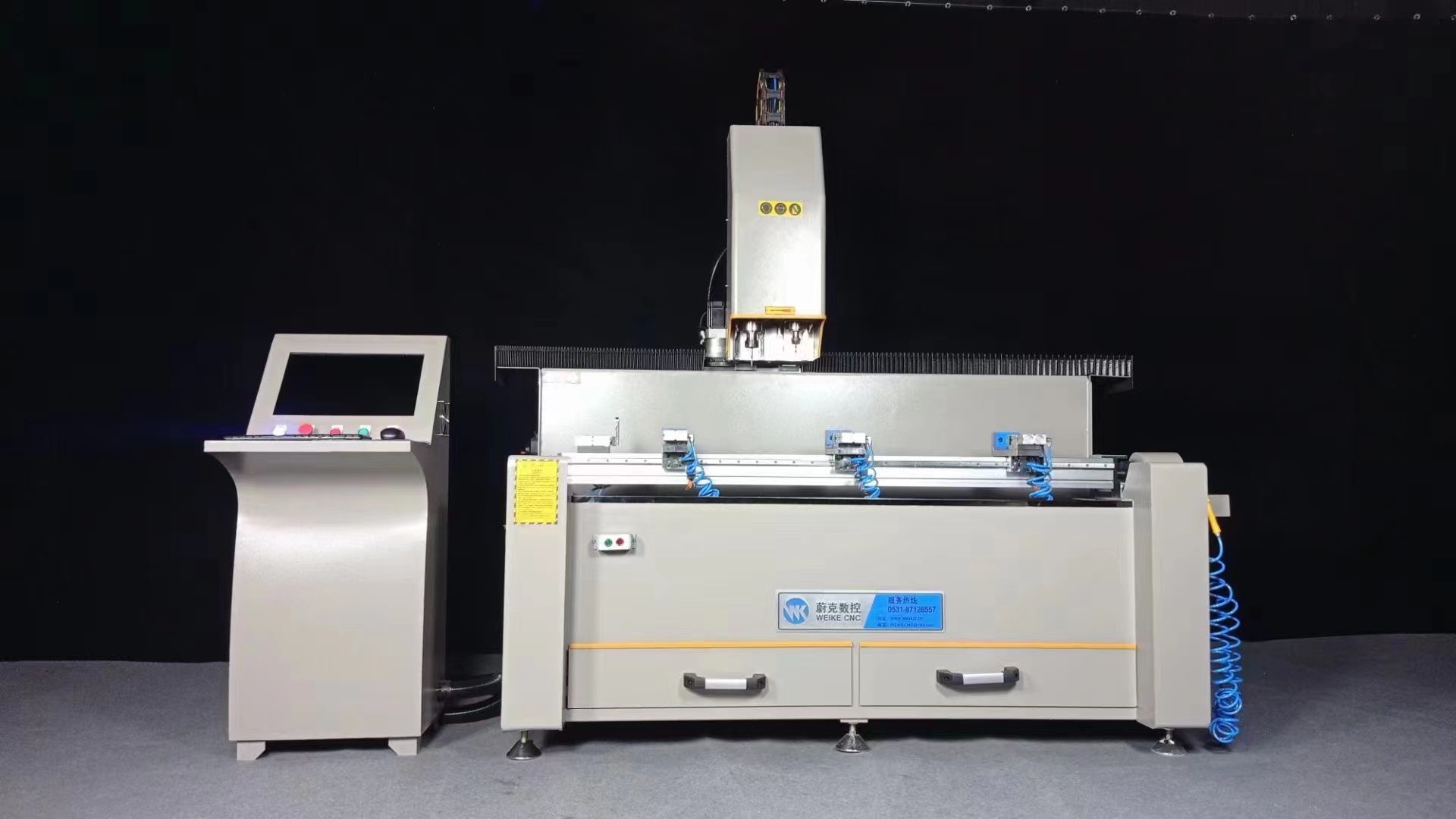 Double Head CNC Drilling Machines For Aluminium Profile with 1500mm working length