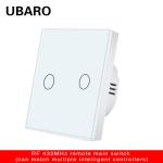 EU Standard 86 Type Tempered Glass Panel Main Switch 433.92MHZ Wireless Remote