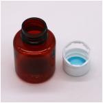 70ML PET Amber Maple Cough Syrup Oral Liquid Bottle with Safety Cap and Heat