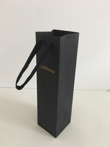 Custom wholesale printing personalized wine glass gift paper bags with handles