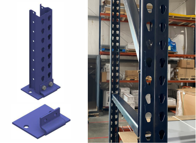 Teardrop Rack Upright Rolling Forming Machine GI 90mm Shaft