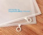 EVA Plastic Promotional Gift Packaging Bag Slider Zipper Bags With Ring Holder,