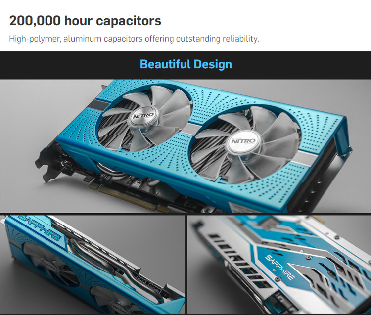 256 Bit 590 Graphics Card SAPPHIRE NITRO+ RX 590 8GB GDDR5