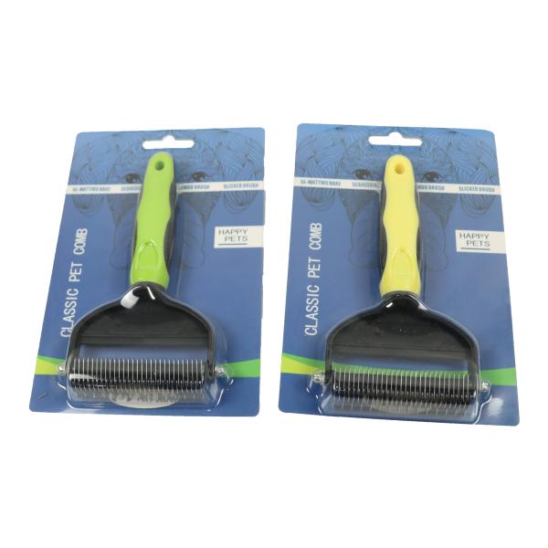 Double Sided Pet Comb Brush Deshedding Tools For Dogs Dense Treatments Open Knot