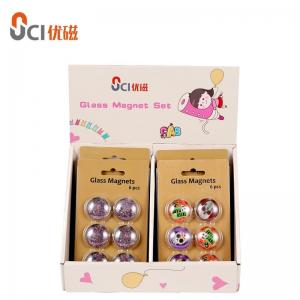 Wholesale Clear Round Glass Pebble Magnets Refrigerator Magnet Souvenir from china suppliers