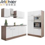 MDF Door Material Modern Kitchen Cabinet with Tall Cabinet Unit and RICE BOX
