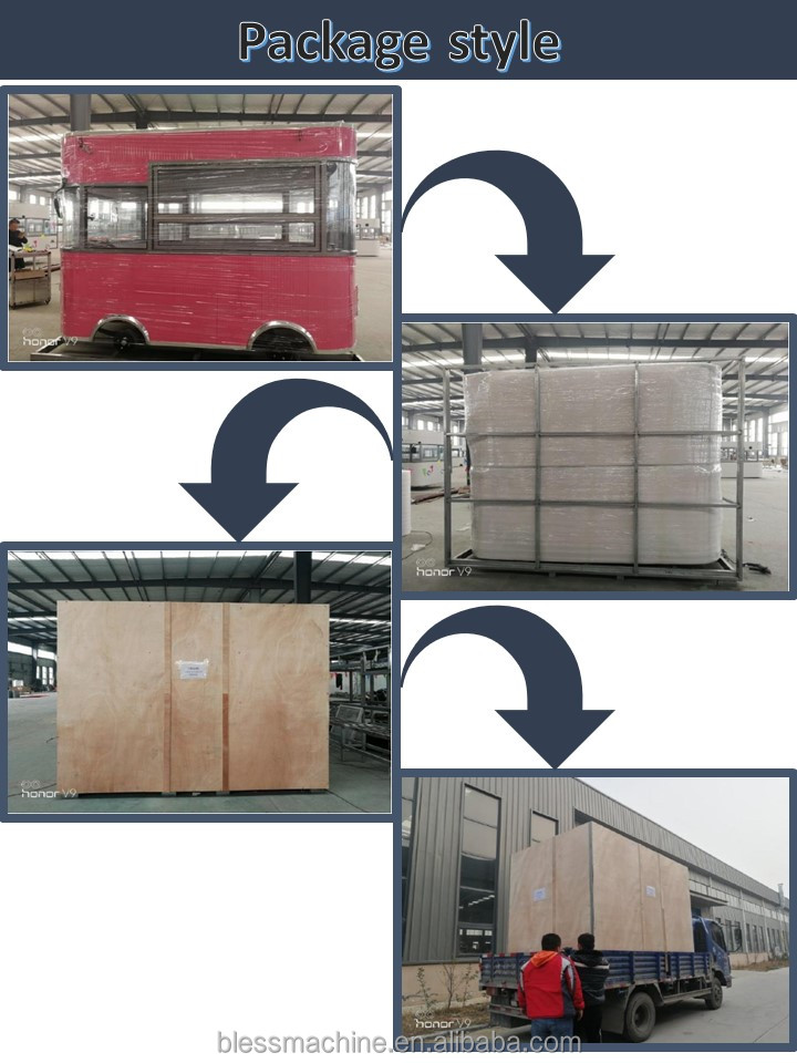 2024 Most Popular Multi-functional Electric Powered Mobile Snack Cart with Customized Size