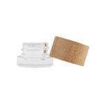5ml Concentrate Glass Jar with Child Resistant Bamboo Lid for Oil Dab Cream