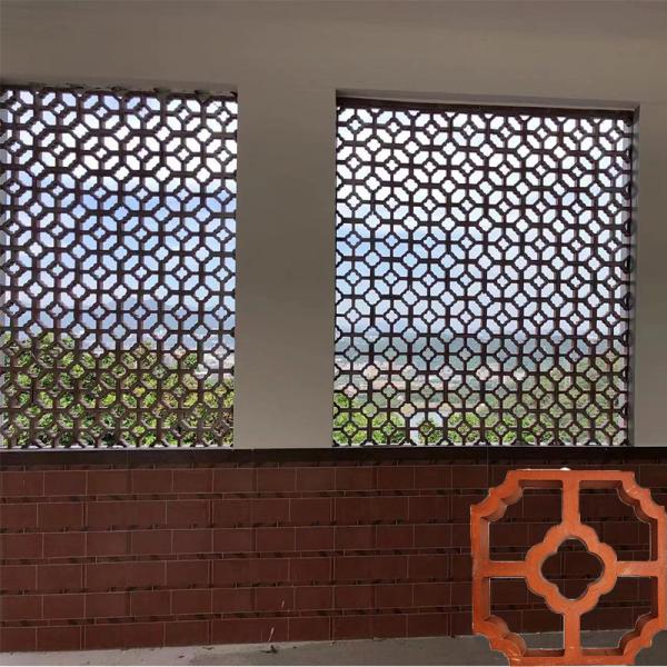 Perforated Interior Red Brick Terracotta 200*200mm Hollow Breeze Block For