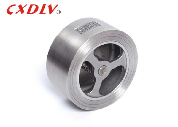 Single Way Wafer Check Valve Ultra Thin Single Lobed Stainless Steel / Carbon