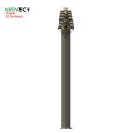 15m lockable pneumatic telescopic mast 30kg payloads 2.8m closed height for