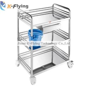 Wholesale Stainless Steel Hospital Furniture 3 Tiers Treatment Medical Trolley Cart from china suppliers