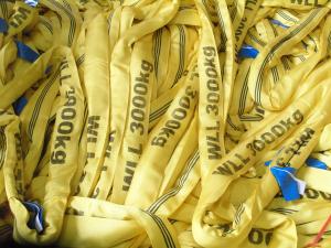 Wholesale Yellow 3T Polyester Lifting Sling Crane Lifting Straps For Cargo / Crane from china suppliers