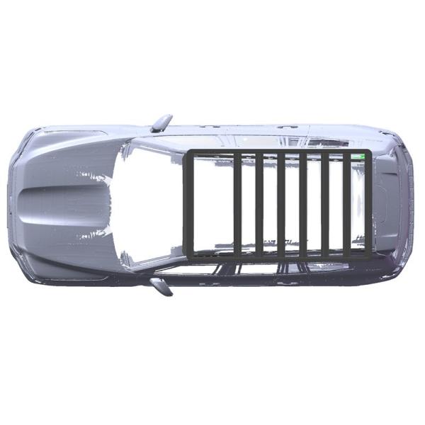 4x4 Vehicle Exterior Accessories Aluminum Roof Rack with High- and Powder