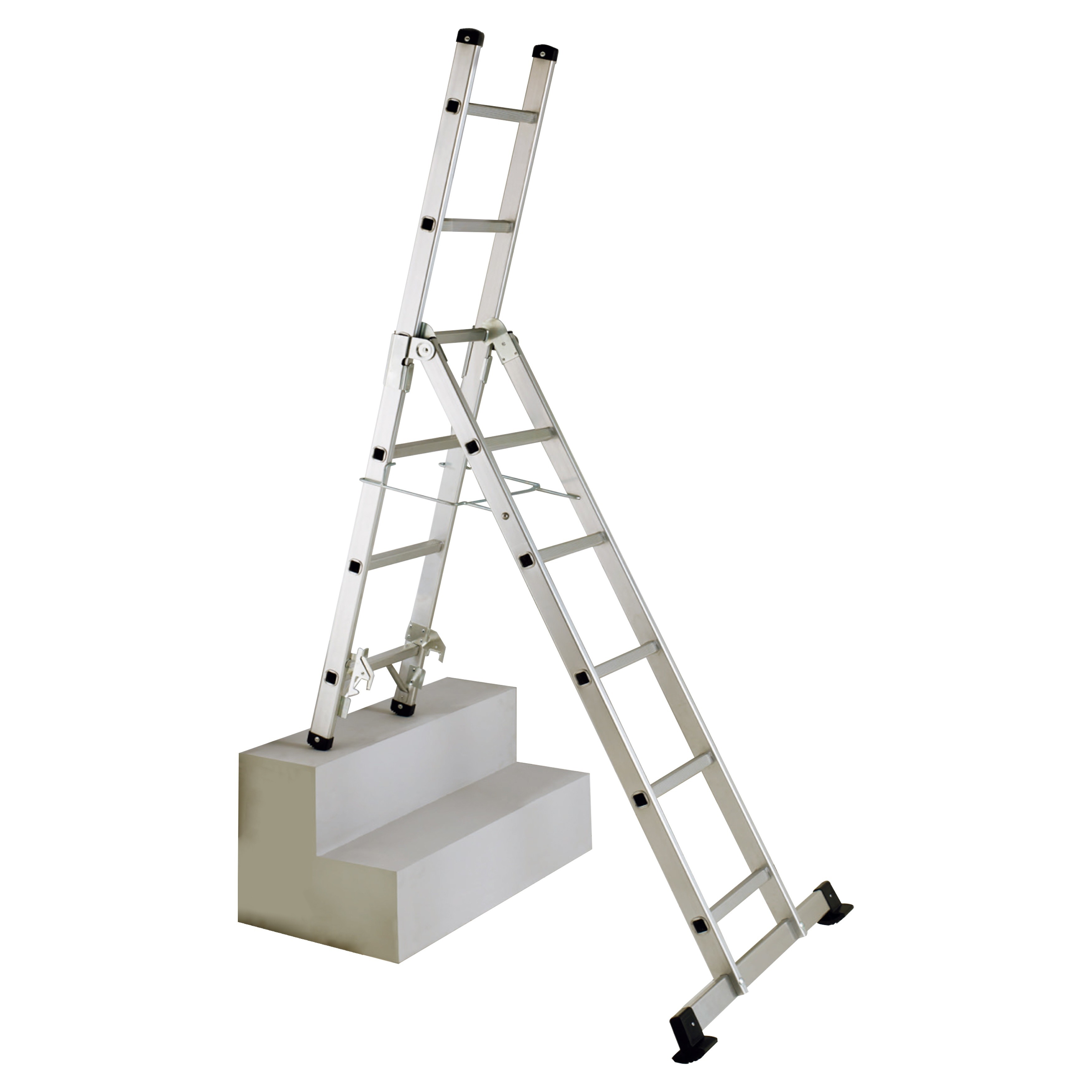 High Safety Foldable Aluminum Ladder 2x6 With Mar Resistant End Caps