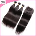 Hot Sale Hair Bundles and Closure for Wholesale Mongolian Straight Hair with