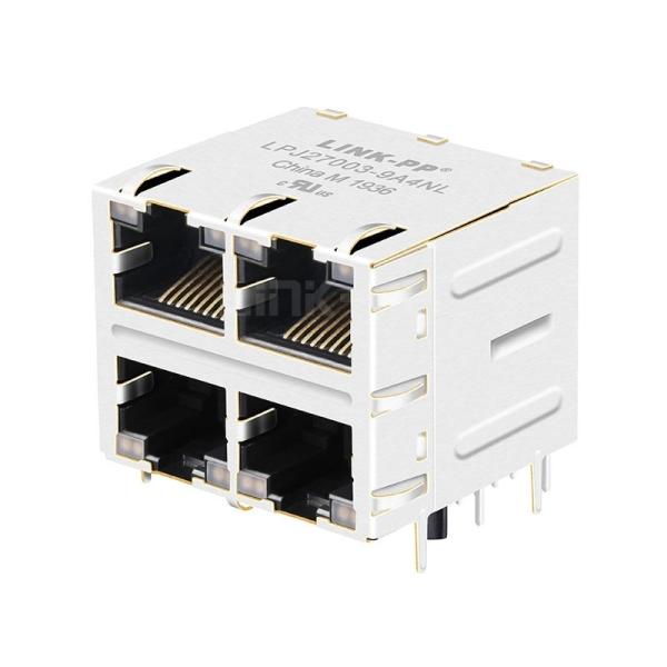 LPJ27003-9A4NL 10/100 Base-T Tab Up Green&Yellow/Green&Yellow LED 2X2 Port RJ45