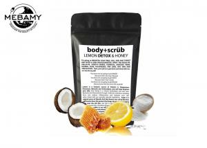 China Honey Coffee Organic Lemon Body Scrub Brown For Cellulite Acne Stretch Marks on sale