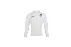 Wholesale 180GSM Lapel Collar Men White Long Sleeve T Shirt With Buttons And Embroidery from china suppliers
